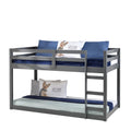 Grey Twin Loft Bed With Ladder Twin Grey Wood Bedroom Pine Slat Beds Wood