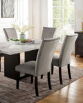 Attractive Set Of 2Pc Side Chairs Dining Room Furniture Gray Flannelette Seat Trim Kitchen Breakfast Black,Light Gray Dining Room Modern,Transitional Dining Chairs Rubberwood Solid Back Set Of 2