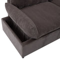 119.5'' 3 Seater Sofa With 2 Storage Unitsfor Living Room, Office, Apartment Gray Polyester 3 Seat