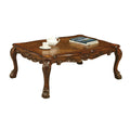 Cherry Oak Coffee Table With Claw Leg Cherry Primary Living Space Rectangular Solid Wood