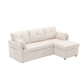 United We Win Furniture, Modular L Shaped Sofa, Modular Long Sofa With Reversible Chaise Lounge, Sofa Bed, Sleeper Sofa, Modular Sofa Combination With Storage Seats. Beige Velvet 3 Seat