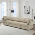 Fabric Modern Modular Sofa Couch With Storage Seats Modular Sectional Sofa 4 Seater Modular Couch For Living Room Beige Beige Polyester 4 Seat