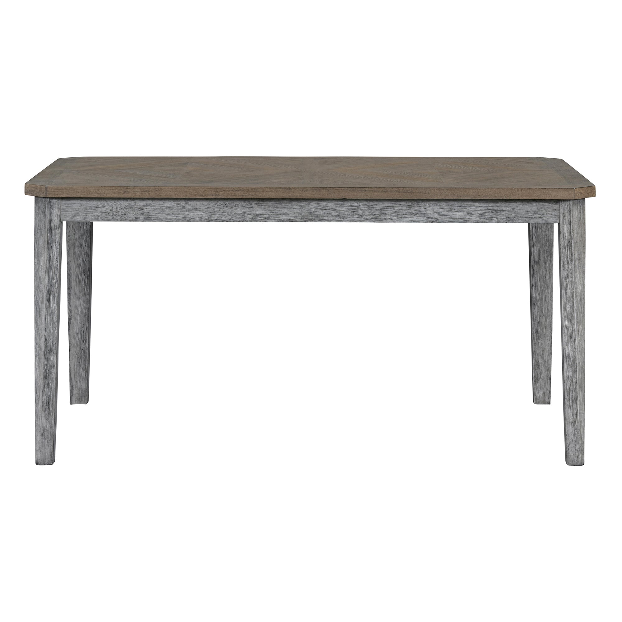 7 Piece Farmhouse Dining Set Classic Rustic Table And 6 High Back Design Chairs For Dining Room, Kitchen Brown Gray Brown Gray Solid Wood Mdf