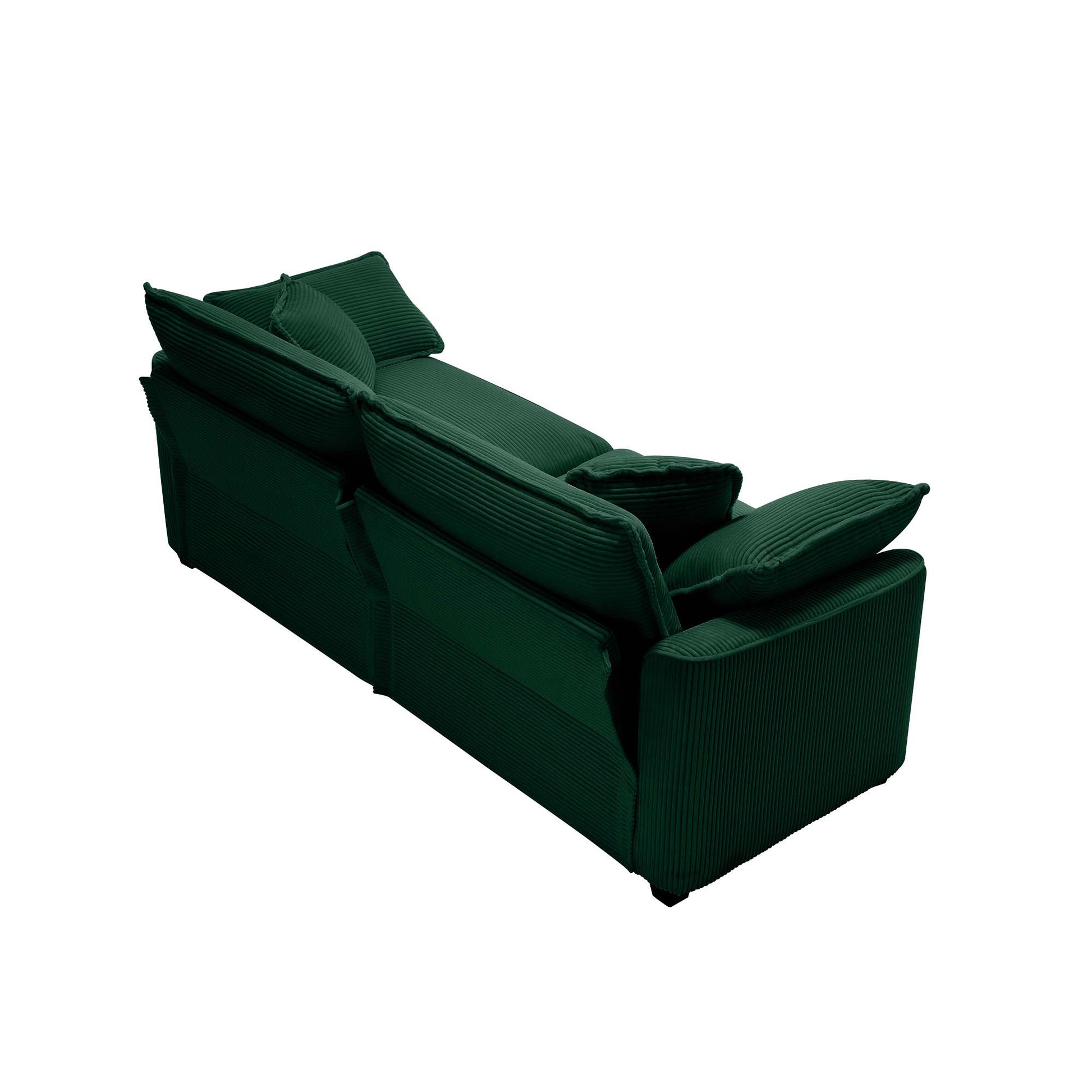 3 Piece Sectional Sofa Oversized Sectional Sofa Comfortable Sectional Sofaone Single Sectional Sofa, One 2 Seater Sofas, One 3 Seater Sofas Green Corduroy Deep Seat Sofa Green Corduroy 6 Seat