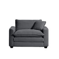 Grey Corduroy Fabric, Comfortable Single Chair Deep Seat Sofa With One Pillow, Suitable For Living Room And Bedroom, Club Multiple Occasions Grey Corduroy 1 Seat