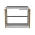 Freestanding Sink, Double Door Cabinet, Two Shelves, White Light Oak Multicolor Solid Wood Mdf Engineered Wood
