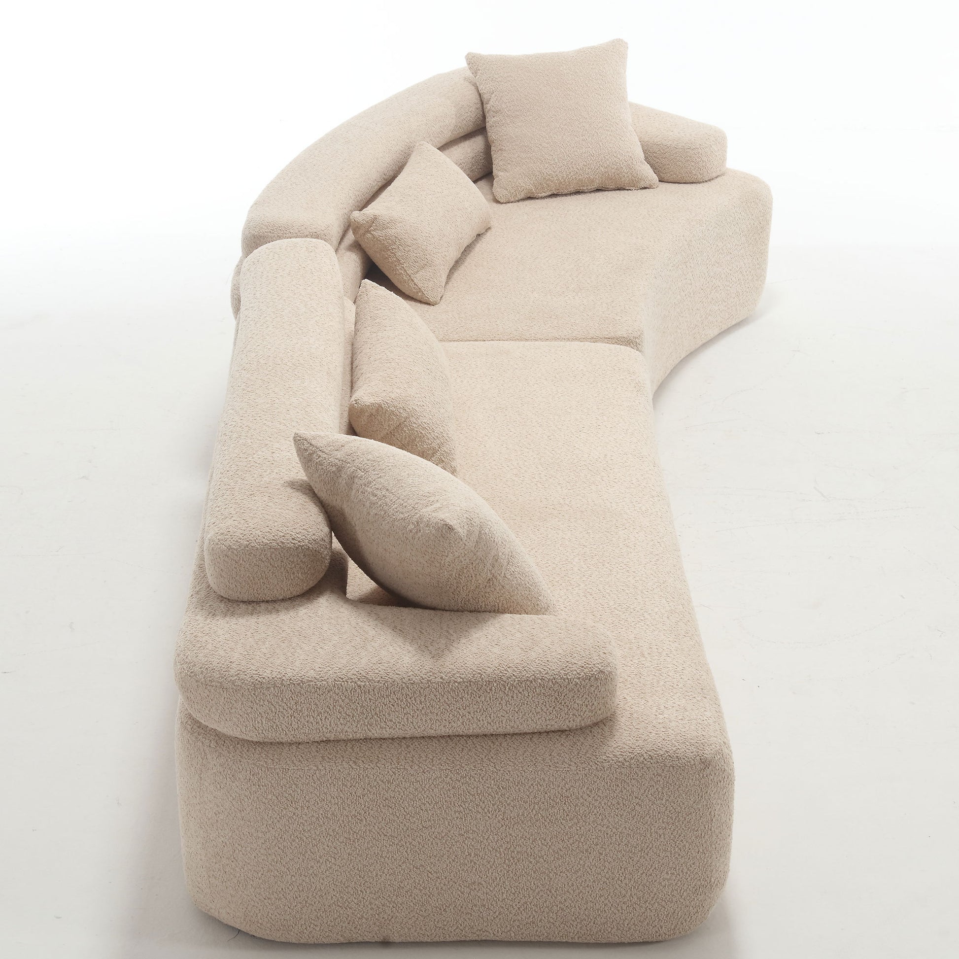 Unique Modeling Design,Upholstered Indoor Furniture,Foam Filled Sleeper Sofa Bed For Living Room,Bedroom,3 Colors Khaki Primary Living Space Modern Foam Polyester 4 Seat