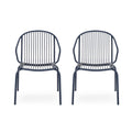 Boston Chair Navy Blue Iron