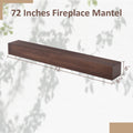 72'' Fireplace Mantel Wooden Wall Mounted Floating Shelf 8