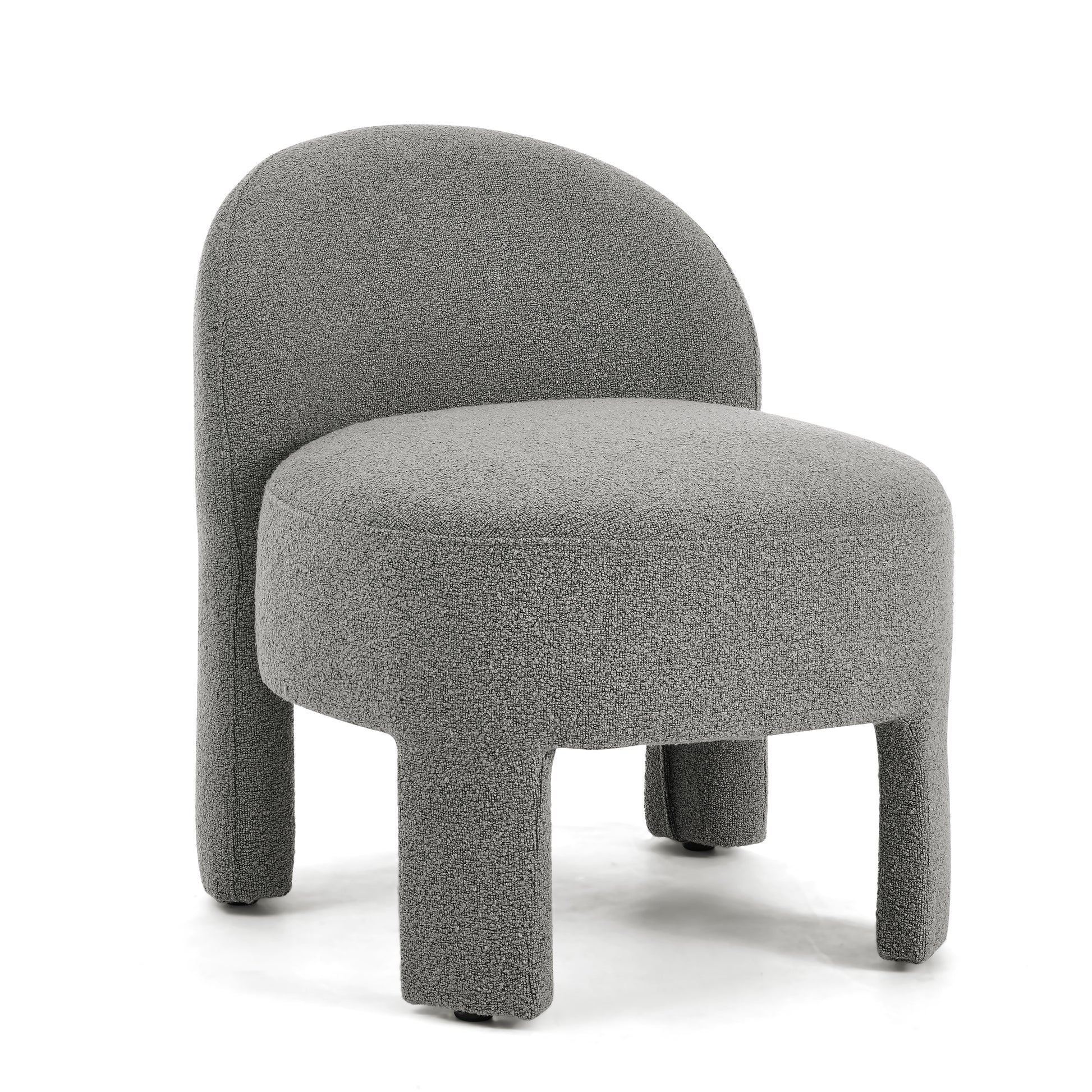 Hoop Gauze Lounge Chair With Sof Cushion And Backrest, Need To Be Assembled, Suitable For Living Room'Bedroomldining Roomgrey 24.5"28.75"28.75" Grey Foam