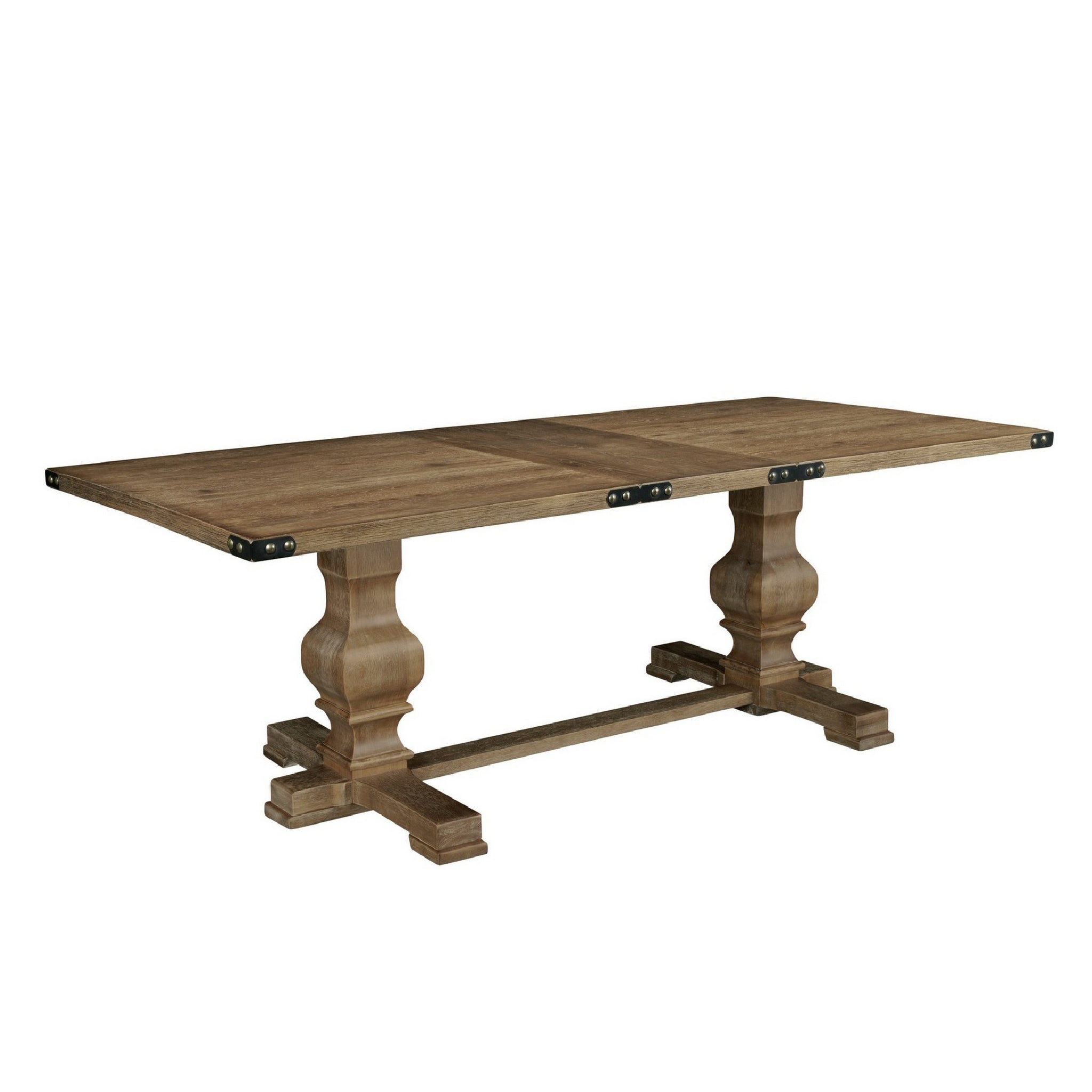 Tyler 88 Inch Classic Rectangular Dining Table, Rubberwood, Natural Brown Brown Rubber Wood