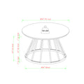 Modern Round Coffee Table With Metal Base White Marble Gold White Marble Mdf Mdf