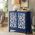 Breckenridge Blue 2 Door Console Table Blue Primary Living Space Rectangular Wood Glass