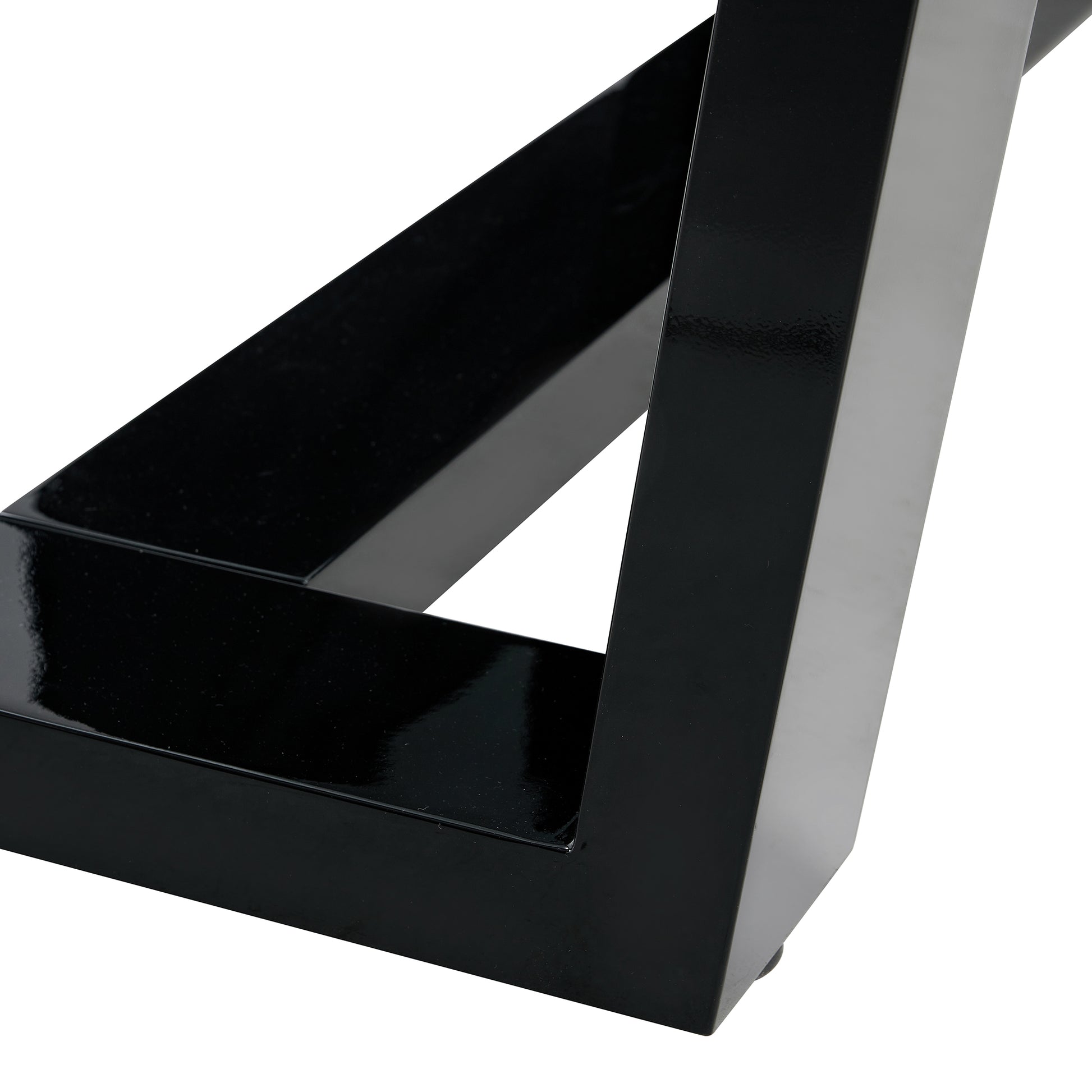 Seating 6 8 People, This Modern, Minimalist Rectangular Dining Table Features A Tempered Glass Top And A Sleek Black Mdf Stand. Suitable For Kitchen, Dining Room, Living Room, Meeting Room Transparent Mdf Glass