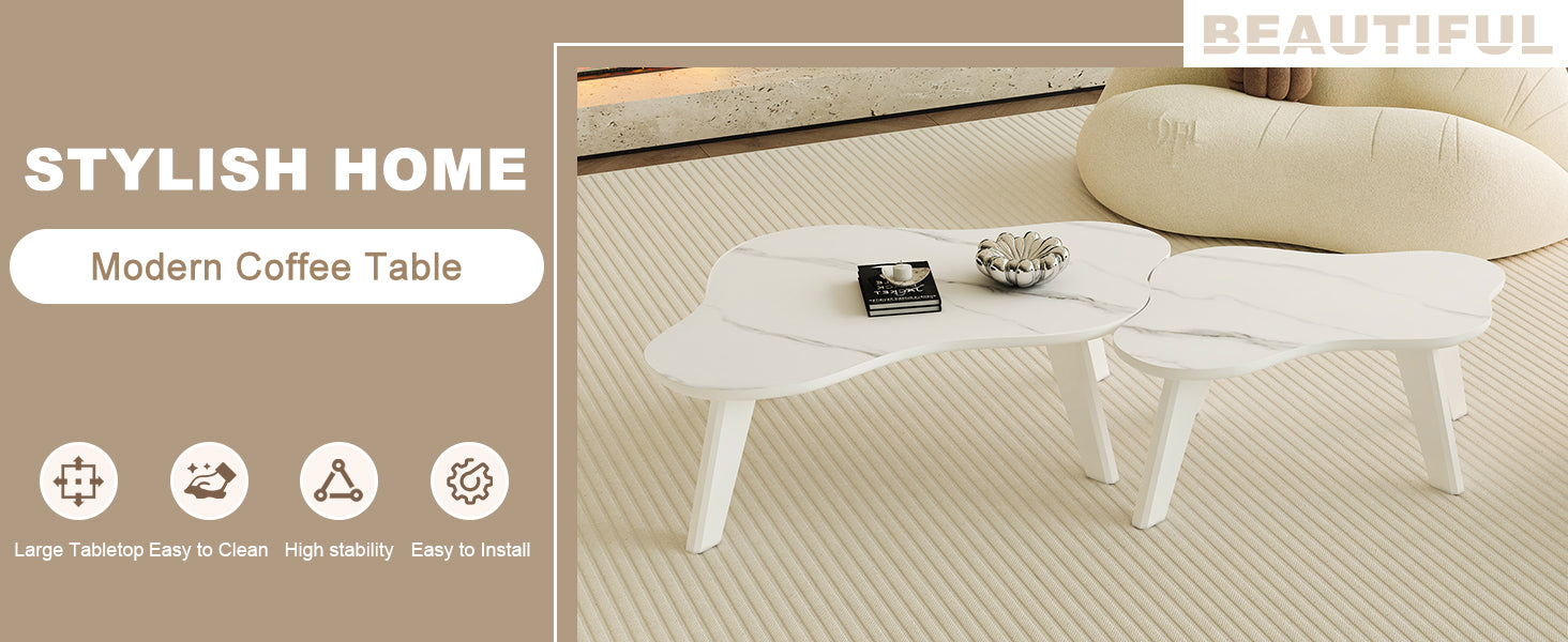 Modern Minimalist White Table Top. Cloud Shape Gives You A Experience, Computer Desk. The Game Table. Suitable For Dining And Living Rooms. White Mdf