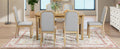 7 Piece Farmhouse Dining Set Classic Rustic Table And 6 High Back Design Chairs For Dining Room, Kitchen Natural Wood Wash Natural Wood Wash Solid Wood Mdf