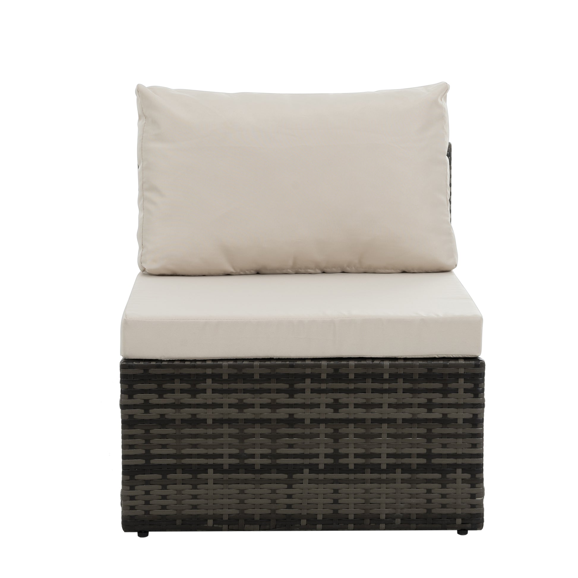 Patio Furniture, Outdoor Furniture, Seasonal Pe Wicker Furniture, 6 Set Wicker Furniture With Tempered Glass Coffee Table Dark Gray Seats 4 Pe Rattan Iron Waterproof Fabric