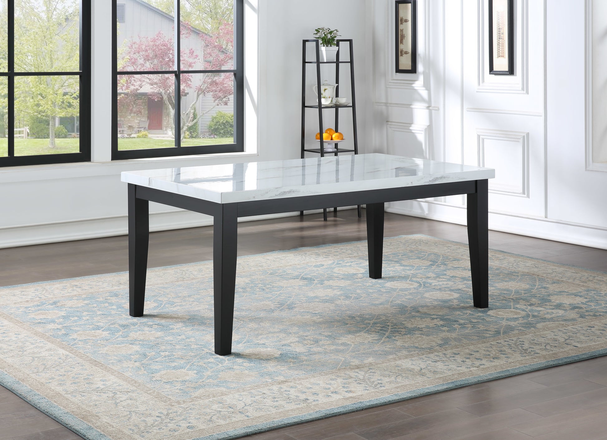 Sterling 7 Piece Dining Set Black Black Wood