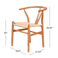 Natural Solid Wood Wishbone Design Backrest Chair With Canvas Seat For Dining Room And Kitchen Wood Natural Modern Solid Wood