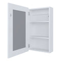 Parks Medicine Cabinet With Included Mirror, White White 1 3 24 To 31 In Mirror Included Bathroom Wall Mounted Modern 5 10 Inches Particle Board Melamine