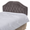 Upholstered Headboard, Diamond Tufted Design, Arched Structure, Easy Assembly, Grey Grey Fabric