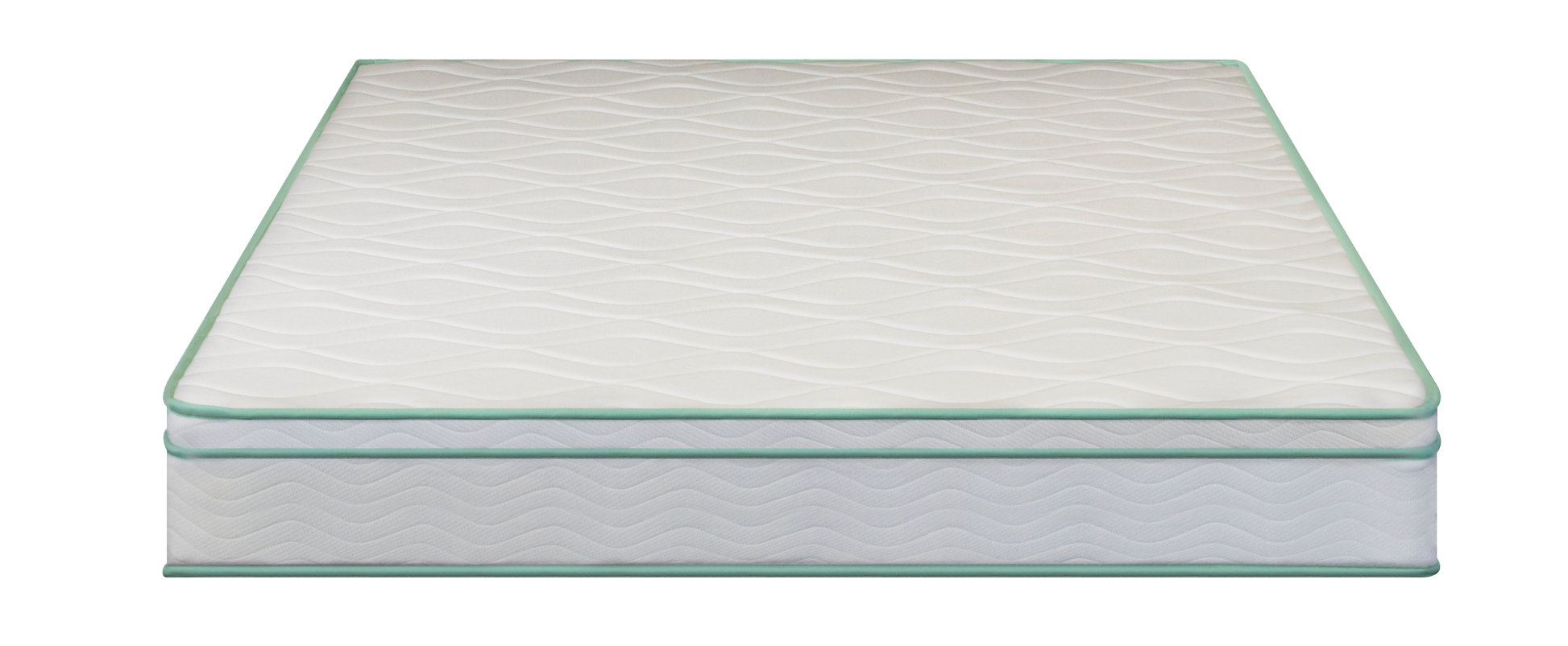Full Size 8" Medium Cool Gel Memory Foam Innerspring Hybrid Mattress White Green Foam Spring Full