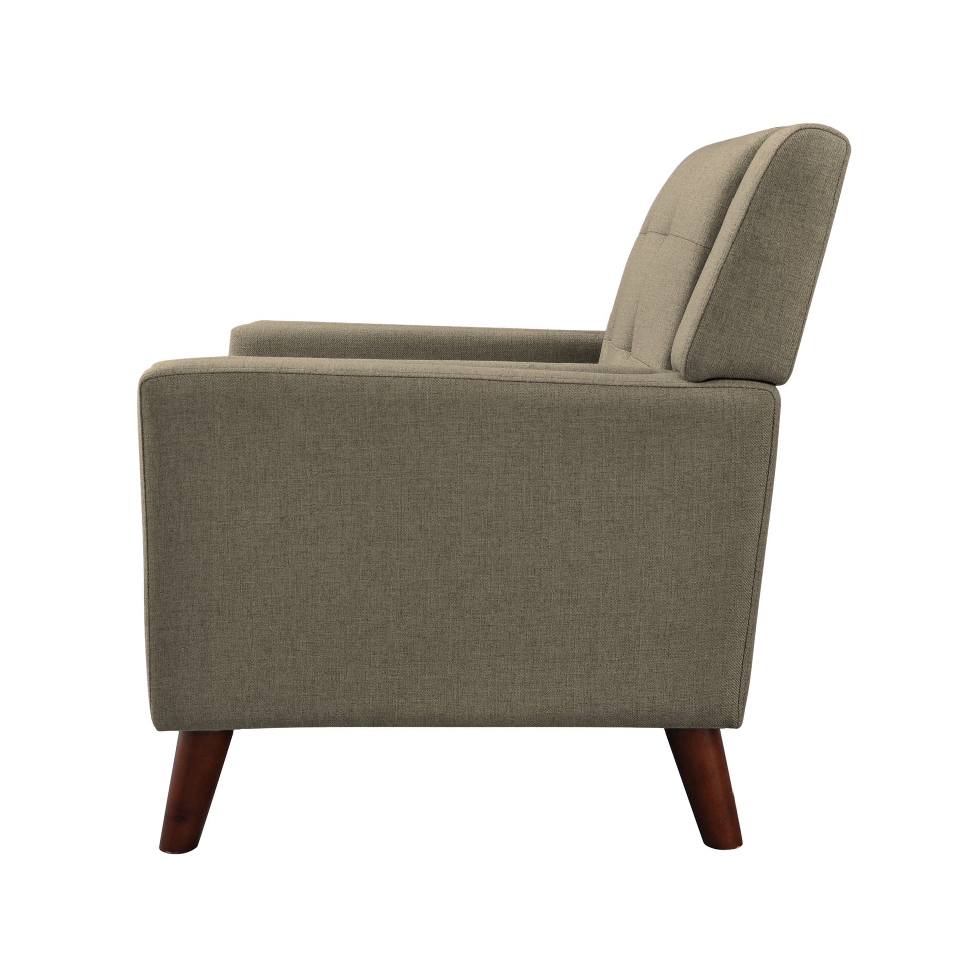 Mid Century Modern Armchair Mocha Fabric