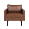 Club Chair Light Brown Pu