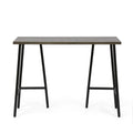Console Table Brown Metal & Wood