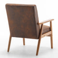 25.38'' Wide Classic Mid Century Modern Arm Chair, Light Brown Light Brown Microfiber