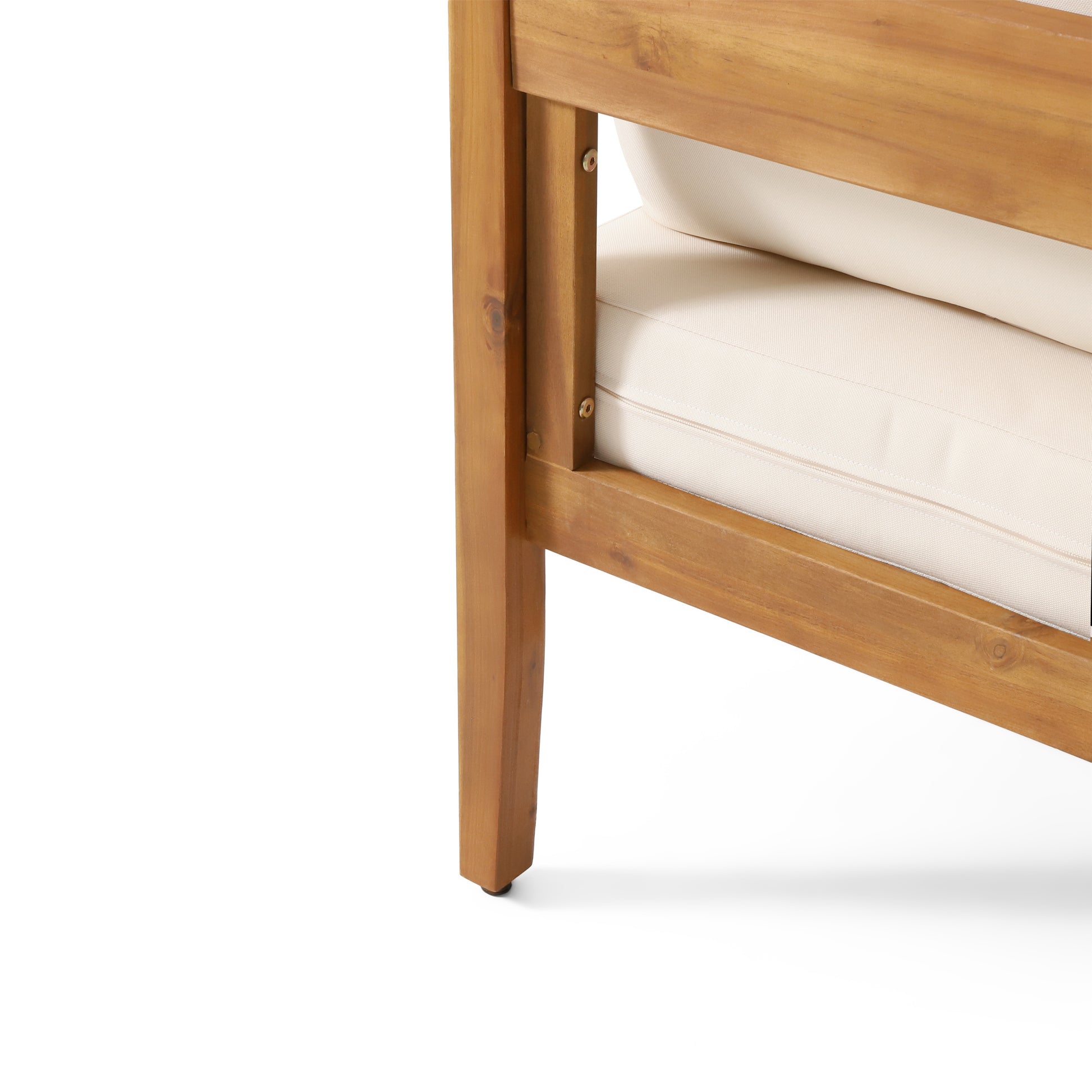 Brooklyn Sofa Set Teak Beige Beige Acacia Wood