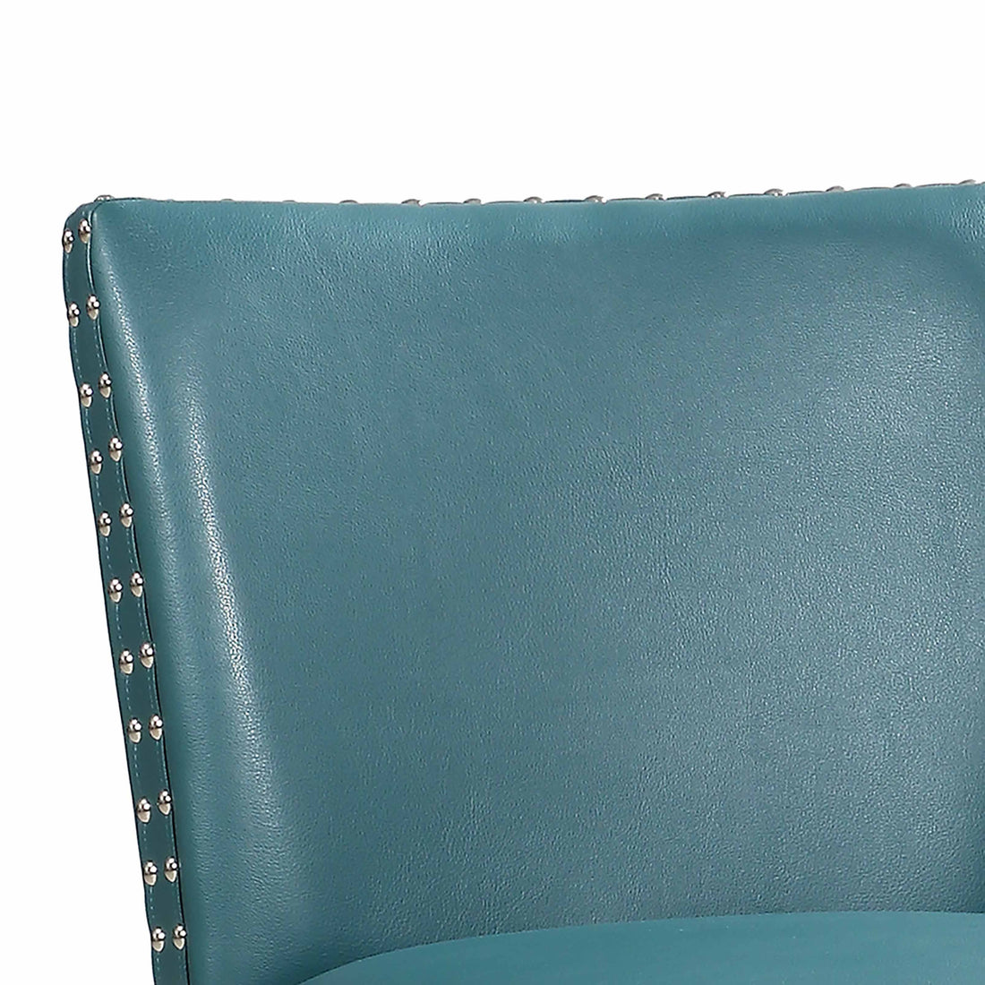 Tiffany Bar Chair Set Of 2 Peacock Light Blue Faux Leather