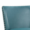 Tiffany Bar Chair Set Of 2 Peacock Light Blue Faux Leather