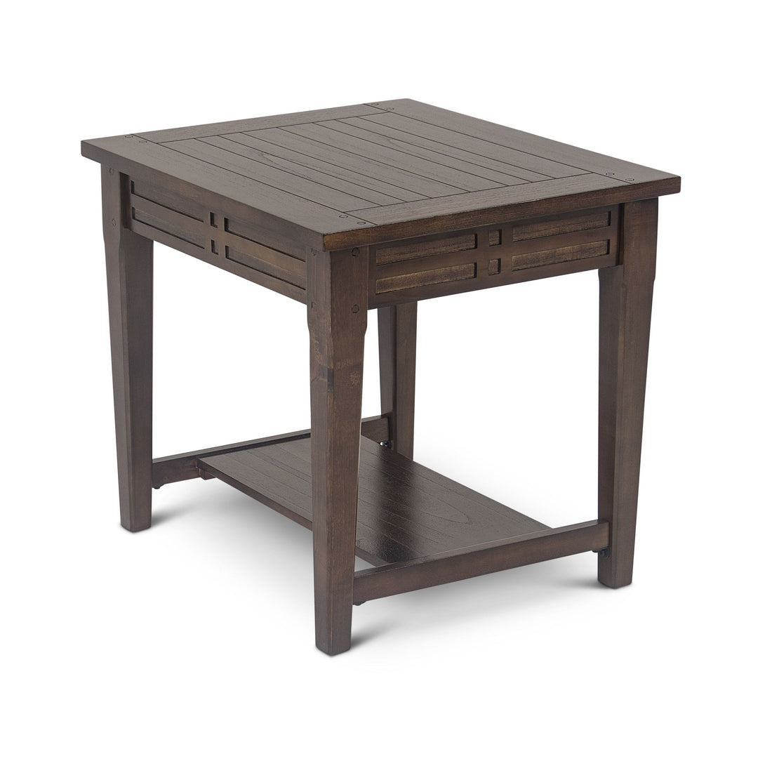 Classic Hardwood End Table Charming Design, Cherry Finish Large Hidden Storage Space Elegant Addition To Living Room Cherry Solid Wood Mdf