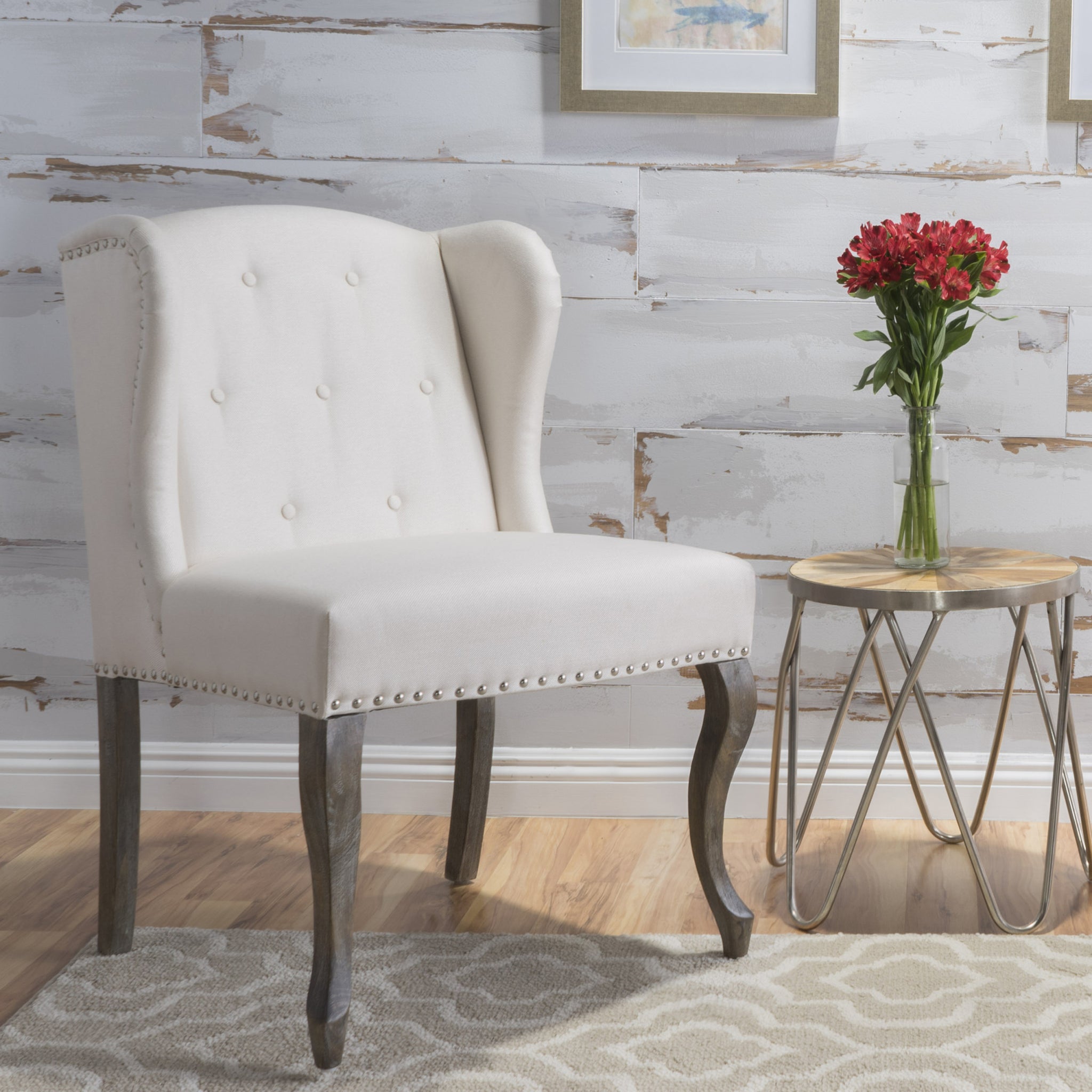 Kd Single Chair Beige Fabric