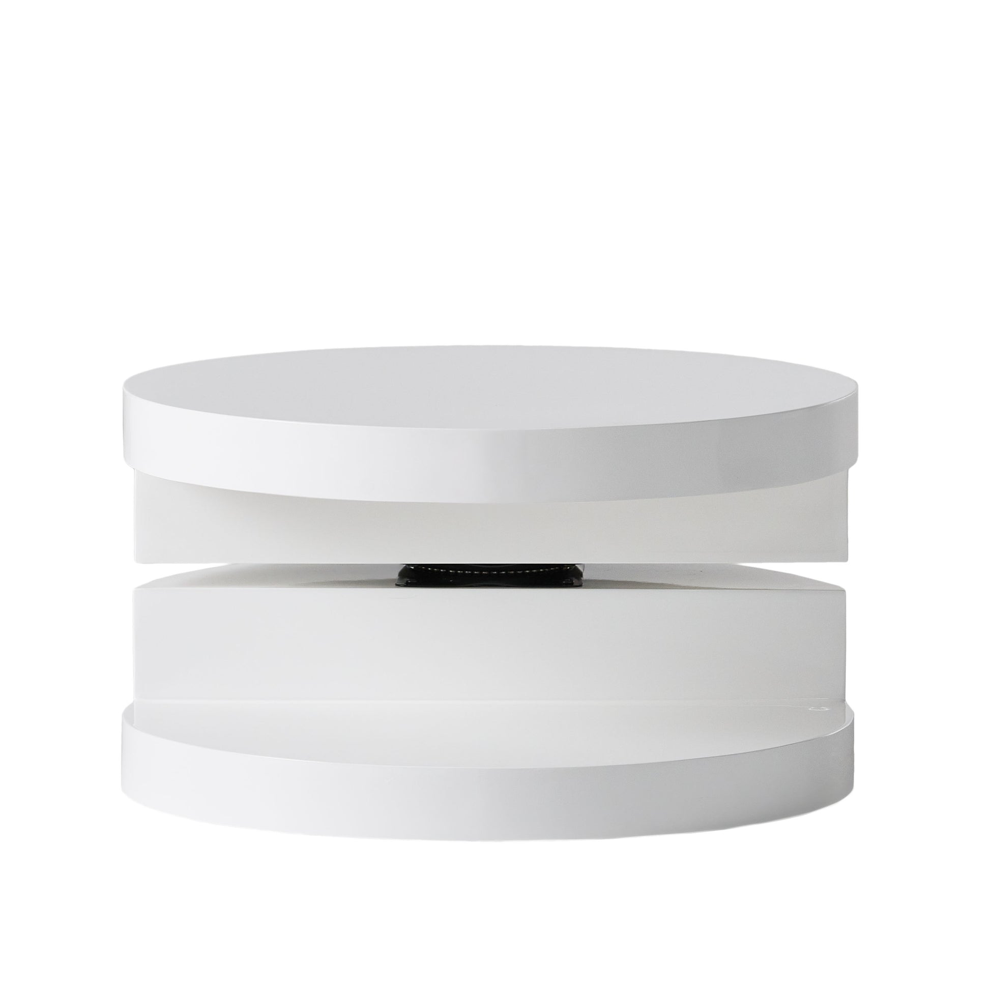 Modernesque Rotating Coffee Table 3 White Mdf
