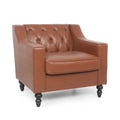 Club Chair Light Brown Pu