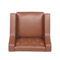 Club Chair Light Brown Pu