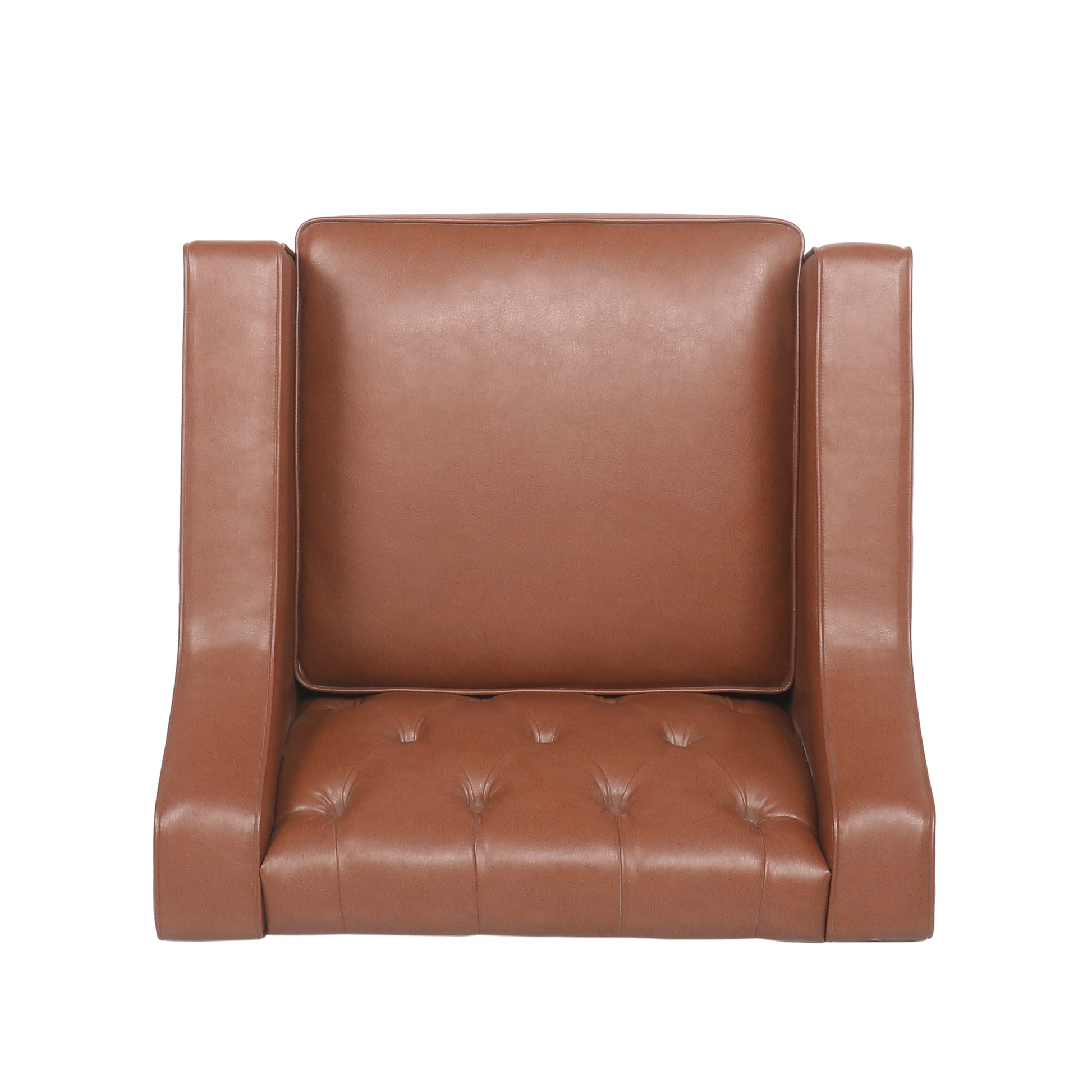 Club Chair Light Brown Pu