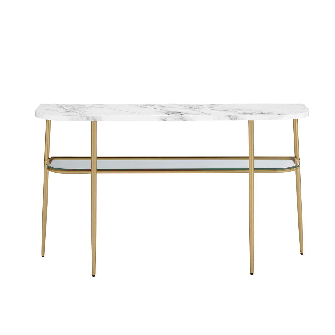 Modern Minimal Curved Faux Marble Entry Table Grey Vein Cut Marble Gold Marble Mdf Mdf