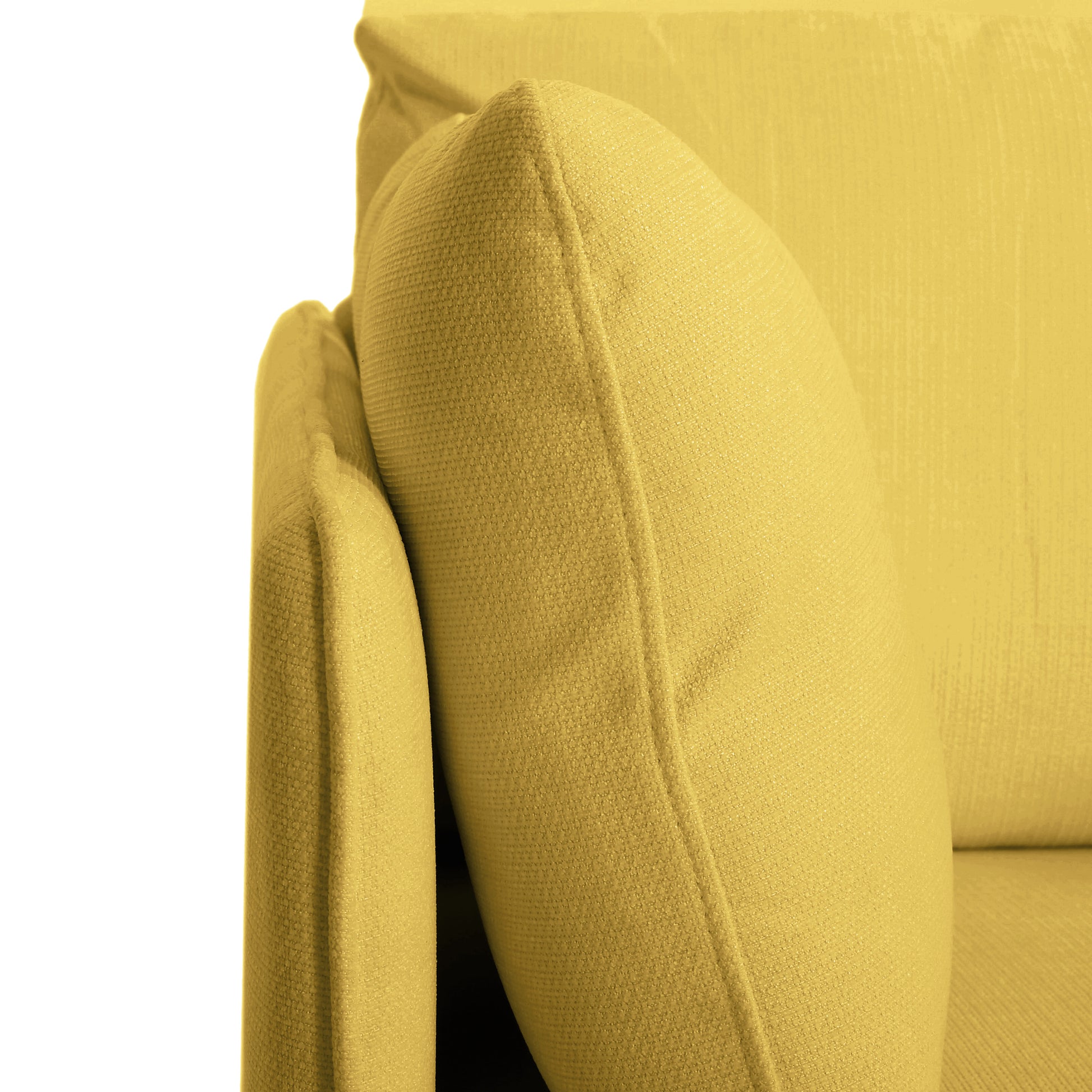 39" Modern Upholstered Accent Chair With Soft Cushions, Sleek Armrest Design And Sturdy Wooden Legs, Cozy Seating For Living Room, Bedroom, Or Office Lounge Yellow Metal,Polyester,Solid Wood Mdf