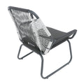 Milan Club Chair Gray Pe Rattan Iron Waterproof Fabric