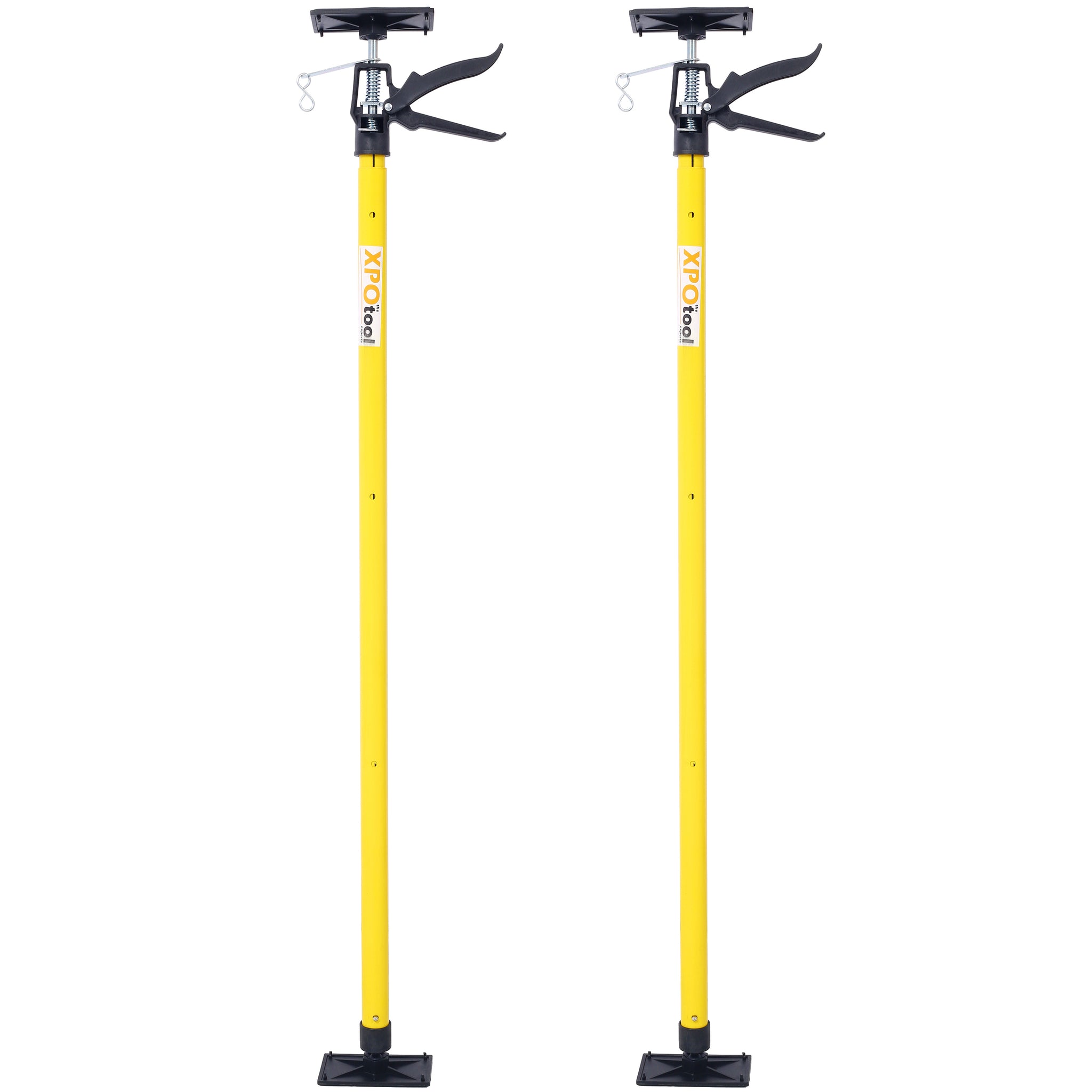 2Pack Adjustable Support Pole,Steel 3Rd Hand Support System,Support Rod For Jacks Cargo Bars Drywalls,Cabinet Jacks For Installing Cabinets,Extends From 45 To 114 Inch Yellow Steel
