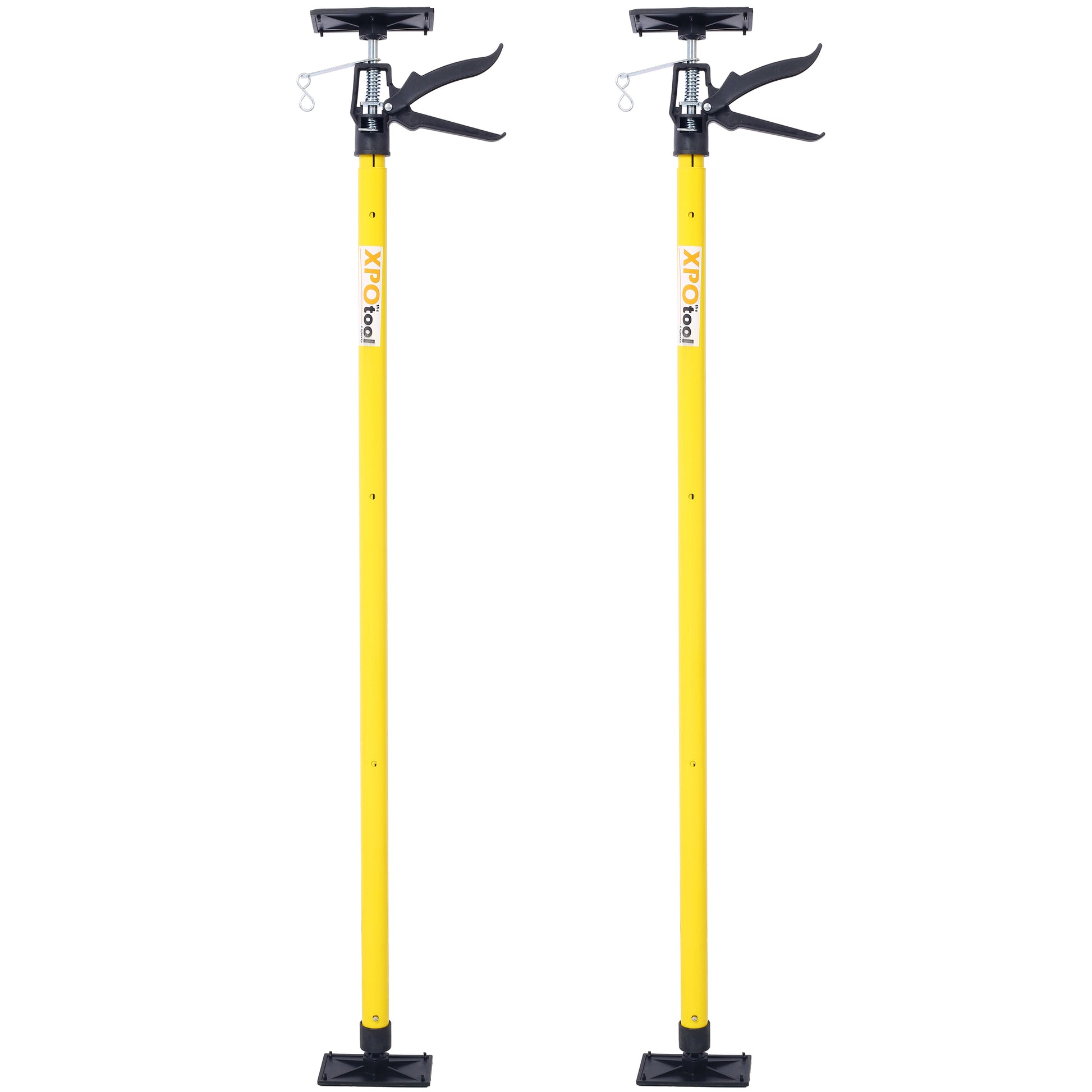 2Pack Adjustable Support Pole,Steel 3Rd Hand Support System,Support Rod For Jacks Cargo Bars Drywalls,Cabinet Jacks For Installing Cabinets,Extends From 45 To 114 Inch Yellow Steel