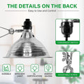 Hiwkltclamplightmx2 2 Pack Clamp Lamp Light With 8.5 Inch Aluminum Reflector Up To 150 Watt E26 Socket No Bulb Included 6 Feet 18 2 Spt 2 Cord, Silver Silver Aluminium