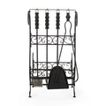 Log Rack And Tools Matt Black Iron