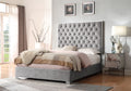 Artet Gray King Upholstered Bed King Gray Foam Solid Wood