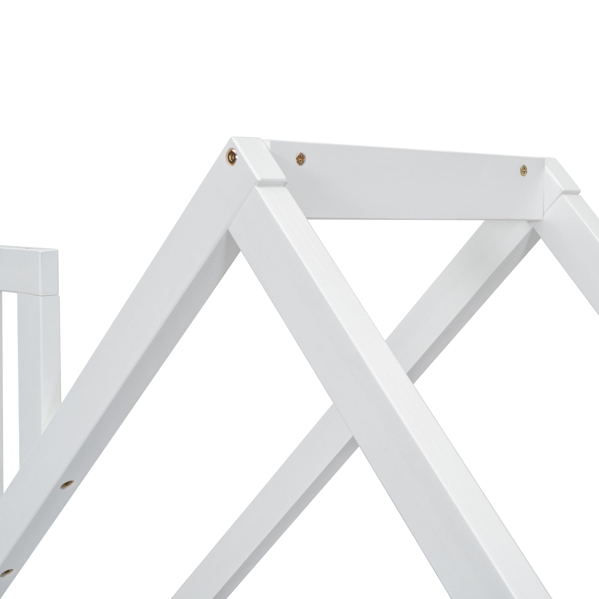 House Shaped Wooden Writing Desk,Kids Study Table,Bookshelf & Toy Storage,White Twin White American Design Pine