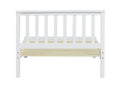 White Twin Bed Box Spring Not Required Twin White Wood White Wood
