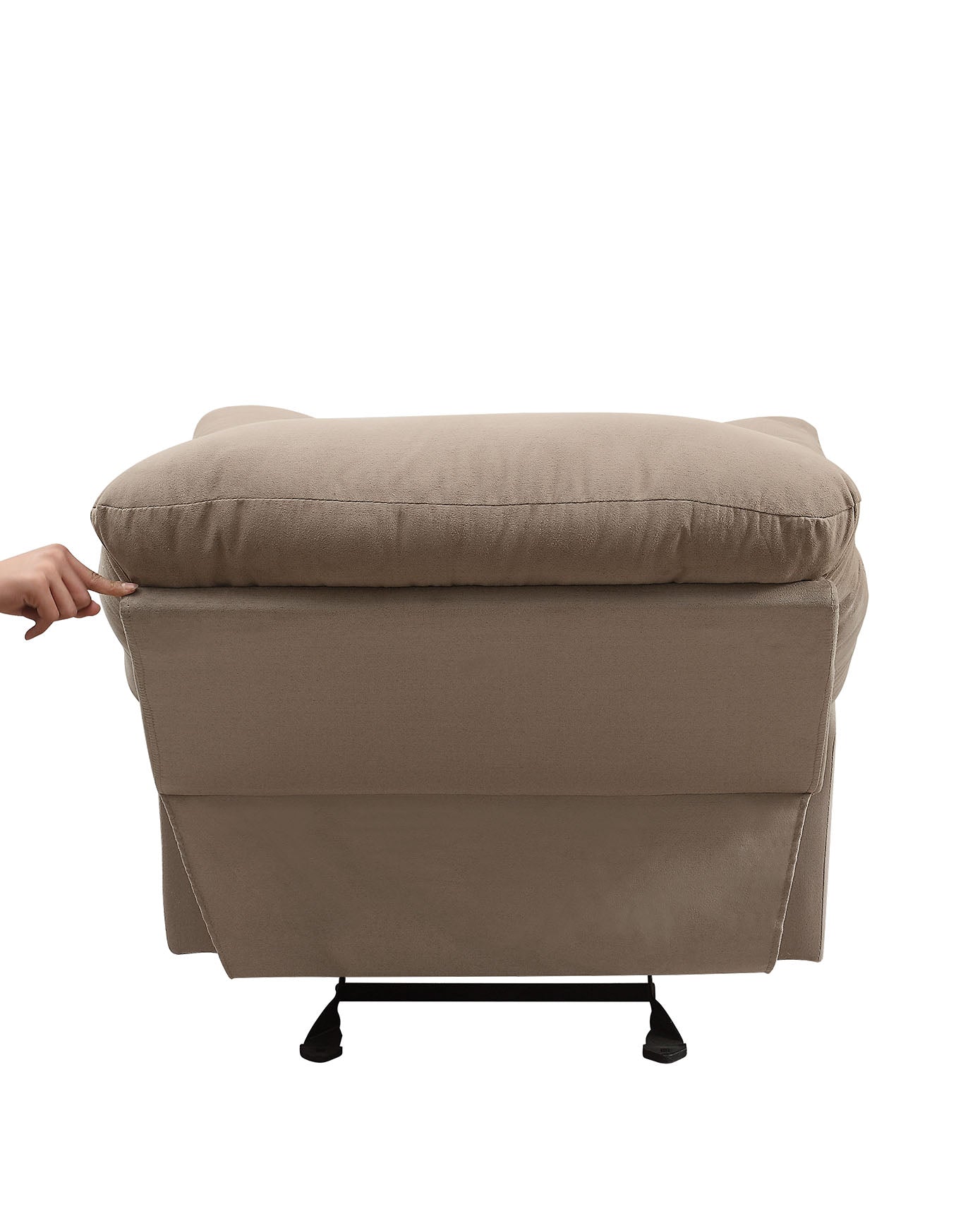 Arcadia Light Brown Microfiber Motion Recliner Light Brown Microfiber